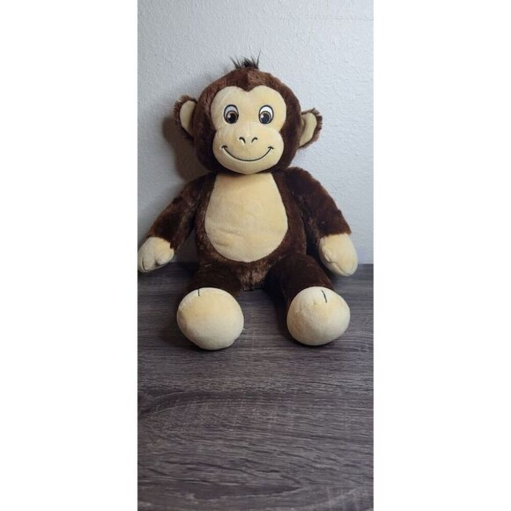 Build A Bear Smiley Monkey. Brown Plush, 18" "Hard" Eyes